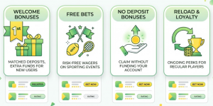 Betting sites listed by bonus type
